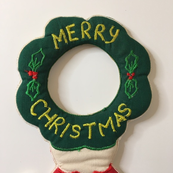Vintage Merry Christmas Santa Doorknob Hanger VTG - Picture 3 of 16